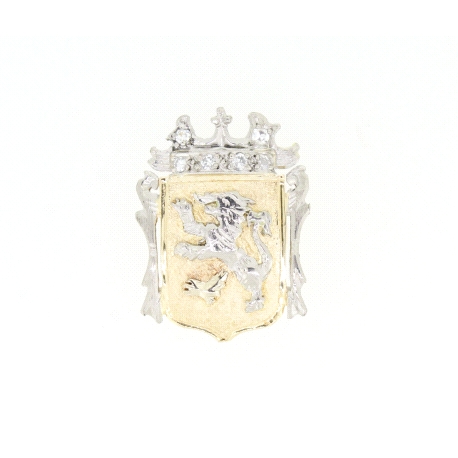 ESCUDO LEON  CON 0,06CT EN DIAMANTES