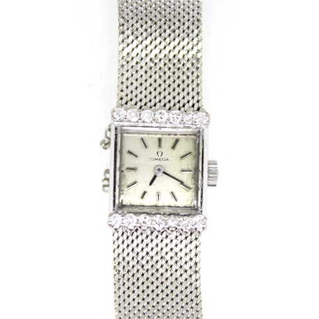 RELOJ DAMA OMEGA EN ORO BLANCO CON BRILLANTES