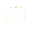 PULSERA ESLABON REDONDO EN ORO CON PERLAS