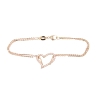 PULSERA CORAZON EN ORO CON 0.20 CT EN BRILLANTES