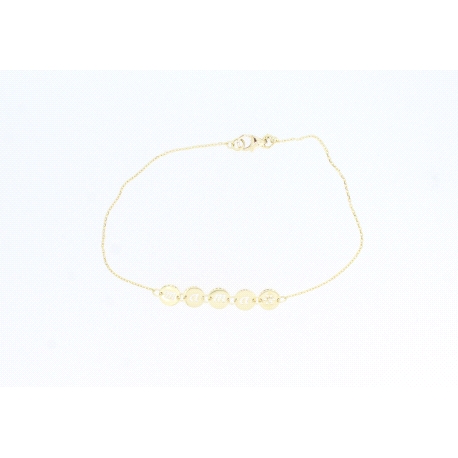 PULSERA TOUS MAMA EN ORO CON DIAMANTE