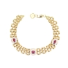 PULSERA CON BRILLANTES, CIRCONITAS Y RUBIES