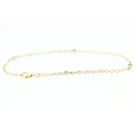 PULSERA EN ORO CON 0,15CT EN BRILLANTES