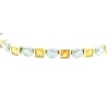 PULSERA EN ORO CON BRILLANTES Y AMBAR