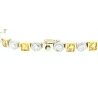 PULSERA EN ORO CON BRILLANTES Y AMBAR