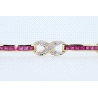 PULSERA EN ORO CON BRILLANTES Y RUBIES