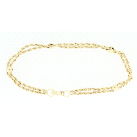 PULSERA DOBLE CORDON EN ORO DE 18KT