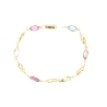 PULSERA CON PIEDRAS DE COLORES EN ORO DE 18 KT