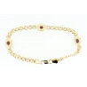 PULSERA EN ORO CON RUBIES Y CIRCONITAS