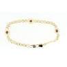 PULSERA EN ORO CON RUBIES Y CIRCONITAS