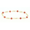 PULSERA EN ORO DE 18KT CON CORALES