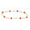 PULSERA EN ORO DE 18KT CON CORALES