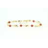 PULSERA EN ORO DE 18KT CON CORALES