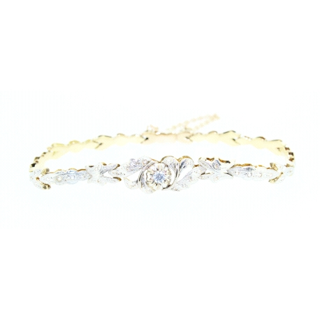 PULSERA EN ORO DE 18KT CON CIRCONITAS