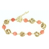 PULSERA EN ORO DE 18KT CON CORALES