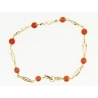 PULSERA EN ORO DE 18KT CON CORALES