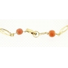 PULSERA EN ORO DE 18KT CON CORALES