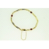 PULSERA BARBADA EN ORO CON RUBIES