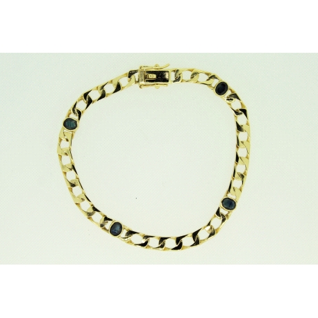 PULSERA EN ORO DE 18KT CON ZAFIROS