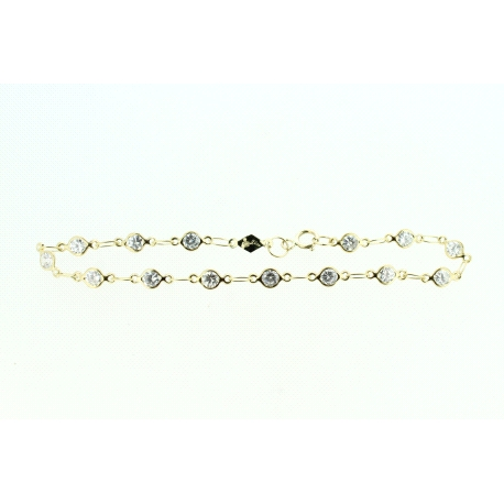 PULSERA EN ORO DE 18KT CON CIRCONITAS