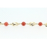 PULSERA EN ORO CON CORALES DE 7,5MM