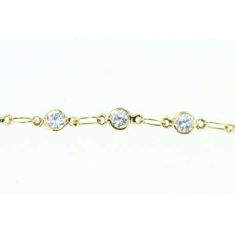 PULSERA EN ORO DE 18KT CON CIRCONITAS