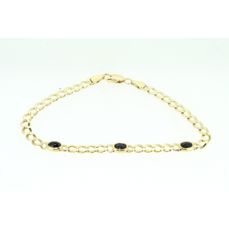 PULSERA BARBADA EN ORO CON ONIX