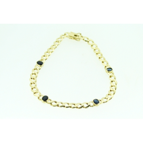 PULSERA EN ORO CON ZAFIROS