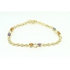 PULSERA EN ORO CON AMATISTAS Y GRANATES