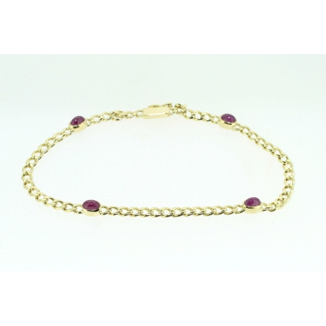 PULSERA EN ORO CON 1,4CT EN RUBIES