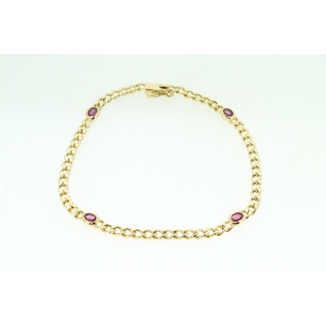 PULSERA EN ORO DE 18KT CON RUBIES