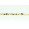 PULSERA EN ORO CON RUBIES CABUJON