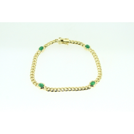 PULSERA EN ORO CON 1,6CT EN ESMERALDAS