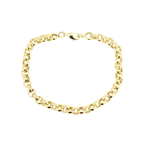 PULSERA ESLABON REDONDO EN ORO DE 18 KT