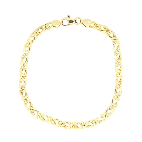 PULSERA BARBADA DOBLE EN ORO DE 18KT