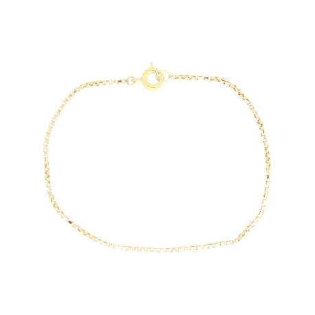 PULSERA DE ESLABON CUADRADO EN ORO DE 18 KT