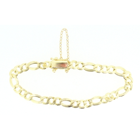 PULSERA ESLABON 3+1 EN ORO DE 18KT