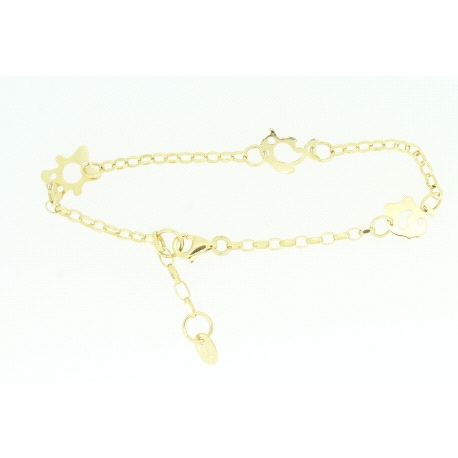 PULSERA CON FIGURAS EN ORO DE 18KT