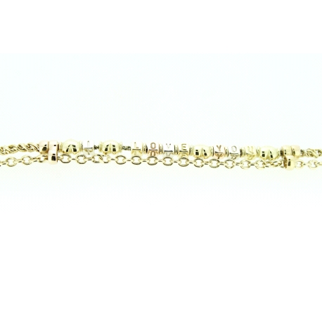 PULSERA I LOVE YOU EN DOS OROS DE 18KT