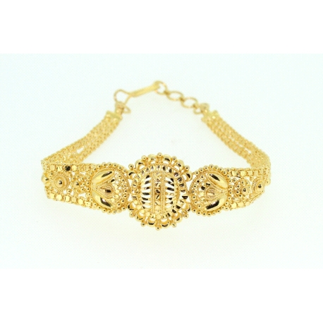 PULSERA ARTESANAL EN ORO DE 22KT