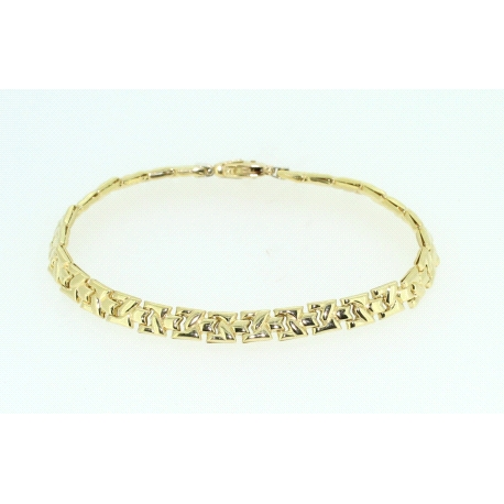 PULSERA EN ORO CON ACABADO BRILLO-MATE