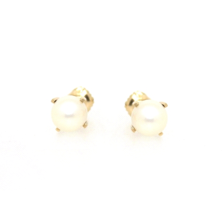 PENDIENTES EN ORO DE 18 KT CON PERLA