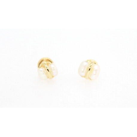 PENDIENTES EN ORO CON PERLAS