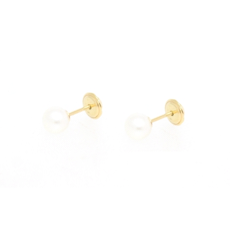 PENDIENTES EN ORO CON PERLA