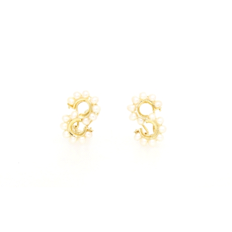 PENDIENTES EN ORO CON PERLAS