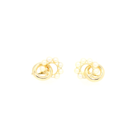 PENDIENTES EN ORO DE 18 KT CON PERLAS