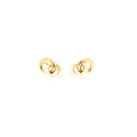 PENDIENTES EN ORO CON PERLAS