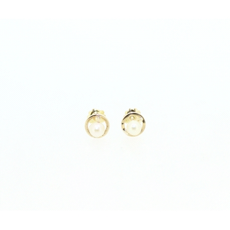 PENDIENTES EN ORO CON PERLA