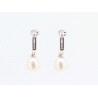 PENDIENTES EN ORO BLANCO CON PERLAS