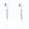 PENDIENTES EN ORO BLANCO CON PERLA Y CIRCONITA